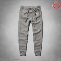 heren abercrombie and fitch elastisch sweatpants moose logo grijs wit Original Store loeo7183